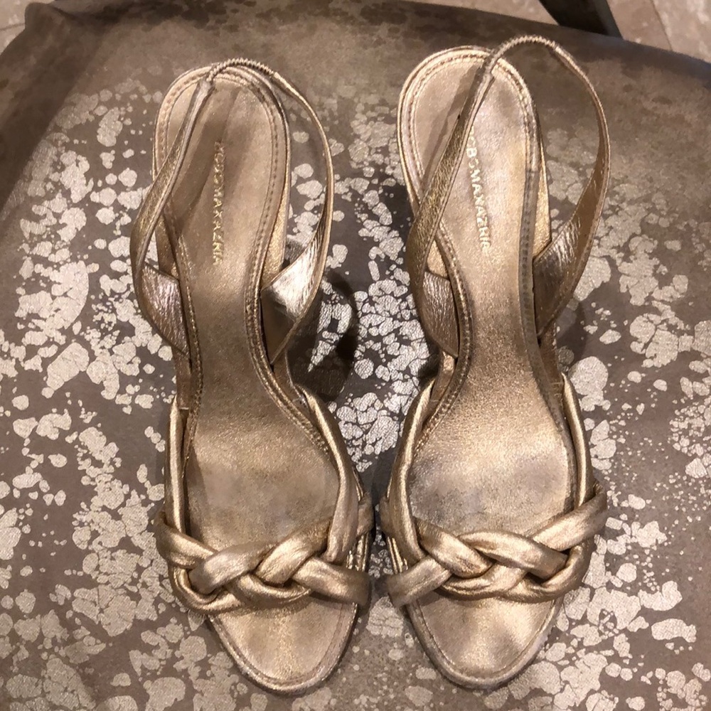 BCBG MaxAzria Gold Heels